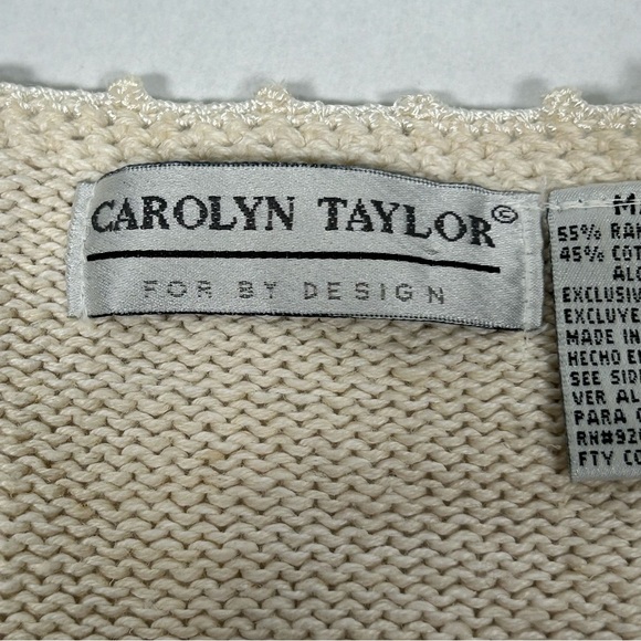 Carolyn Taylor Cream Embroidered Floral Cardigan - Picture 5 of 13